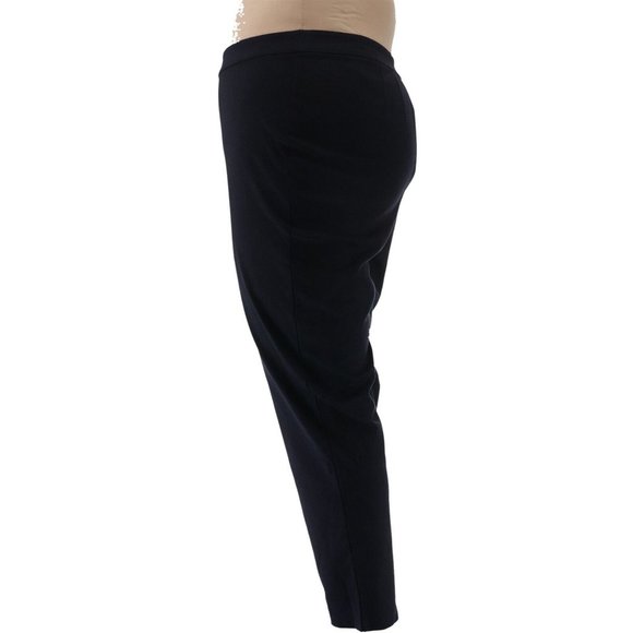 NWT JOAN RIVERS REGULAR LENGTH HERRINGBONE PULL-ON ANKLE PANTS NAVY/BLACK XS - Picture 2 of 8